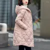 Jaquetas femininas 2023 outono inverno acolchoado jaqueta de algodão feminino fino casacos com capuz senhoras outerwear feminino casaco