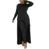 Sweats à capuche pour femmes Mode Tuxedo Costume Automne Hiver Femmes Soirée Soirée Extensible Pent Ensembles 2023 Solide Deux Pièces Sweat-Shirt Robe De Bal Robes