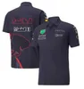 F1 Racing Model Kleding Tide Tide Brand Team Perez Cardigan Polo Shirt Polyester Sneldrogende motorrijpak met de SA