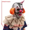 Partyzubehör 4 Arten Halloween-Horror-Clown-Maske für Erwachsene, gruselig, voller Kopf, Leinen, gruselig, Cosplay, Karneval, Requisiten