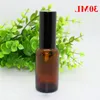 Groothandel 330 stks/kavel leeg 30 ml Amber Ravulable Glass Spray Bottle Essentiële olieflessen voor parfum Cosmetische verpakking met Gold Blal SQDF