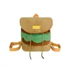 School Bags Women Backpack Lovely Hamburger Shaped Drawstring Adjustable Daily Rucksack Shoulder Bag Multi-Function Handbag Pack