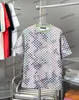 Xinxinbuy 2024 Men Designer Tee Tシャツチェッカーボードプリントレター刺繍半袖コットン女性ブラックグリーンS-2xl