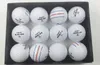 12 Stuks Golfballen 3 Kleur Lijnen Doel Super Lange Afstand 3 PieceLayer Bal Voor Professionele Concurrentie Game Merk 231220