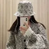 Дизайнерская кепка Chanel c Home Correct Version Двойная ветрозащитная шляпа с принтом с веревкой-ведром Высококачественная солнцезащитная шляпа