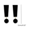 Mode Super grand noir blanc acrylique symbole Point d'exclamation balancent boucle d'oreille pour femmes bijoux à la mode Hyperbole accessoires 197d