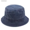 Chapeaux à bord large chapeau seau 2022 Nouveau pêcheur chapeau vintage en denim Bucket chapeaux extérieur hommes femmes lavés coton panama chapeau mode hip hop gorros bob hatl231221