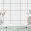 10st 3D Grid Version Peel and Stick Tile Tjockat Square Waterproof Kitchen Badrum Väggdekaler för heminredning 231220