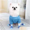 Vestuário para cães Vestuário para cães Meias Protetor de cães com padrão de desenhos animados para entrega ao ar livre Home Garden Pet Supplies Dog Supplies Dhyju