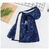 Jassen Print Jas Kinderen Herfst Mode Peuter Capuchon Pluche Dikker Winterkleding Kleine Jongens Kleding Windjack