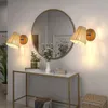 Lampada da parete Semplice e moderna Luce notturna Scones da comodino Luci da soggiorno per camera da letto Apparecchio in tessuto Stile rustico antico