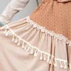 skirt Spring Mori Girl Japanese Sweet Vintage Skirt Women Clothing Lace Patchwork Irregular Mid Calf Length Female Kawaii Skirts A296