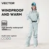 VECTOR Extra dicke Damen-Skihose, gerade, voller Overall, Winter, warm, winddicht, wasserdicht, Outdoor-Sport, Snowboard, Schneemobil, 231220