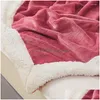 Couvertures Couvertures Bonenjoy Couverture en polaire sur le lit simple Queen King Size Plaid d'hiver doux et chaud pour canapé Flanelle Koc Drop Del Dhnzb