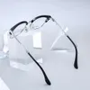 CHクロスサングラスフレームデザイナーラグジュアリークロムメンズハーフフレームビジネスチタンアロイエイグラスカジュアルマッチムット近視眼鏡ハート2024高品質LZXY