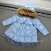 Bebek kız ceket kış uzun pamuk yastıklı parka elbise yürümeye başlayan çocuk shinny kapüşonlu ceket Snowsuit için Noel Kostümleri TZ346 231220