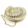 Gold Sliver Fashion Evening Clutch Women Chain Sling Shell Bags Party Wedding Crossbody Bags For Women Small Purse Clutches 231220