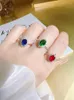 Rings de cluster clássico elegante S925 Silver Egg Ring Set com jóias femininas de engajamento feminino de alto carbono diamante