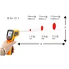 Sıcaklık Aletleri Toptan Kontakt olmayan Dijital Lazer Kızılötesi Termometre Sıcaklık Aletleri -50-400 ﾰ C Pirometre IR Noktası DHPTN