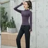 Chemises actives haut de sport femmes mince Sexy serré course vêtements de Fitness absorbant la sueur séchage rapide respirant manches longues Gym Yoga