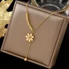 Pendant Necklaces Little Daisy Titanium Steel Necklace Ins Tassel Delicate Collarbone Chain Does Not Fade