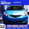 لمصباح Honda Jazz Fit LED 08-10 إكسسوارات السيارة DRL أثناء النهار ، قم بتشغيل الإشارة الإشارة إلى الجزء الأمامي من مؤشر المصباح الأمامي