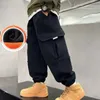 Les garçons portent des pantalons d'hiver pour les enfants garçons pantalons de survêtement enfants garçon vêtements enfants vêtements adolescents articles Cargo 231220