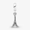 Nova chegada 100% 925 Sterling Silver Paris Eiffel Tower Dangle Fit Fit original European Charm Bracelet Jóias Acessor249i