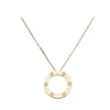 Designer Jewelry 6 Stones Love Pendant Necklace for Women Girls Ladies 316L Titanium Steel Slide Pendant Neckalce Collars Collier 335t