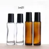 Hot Sale Amber Clear 15ml Roll On Roller Bottles For Essential Oils Roll-on Refillable Bottles 1/2OZ With Metal Roller Ball 600pcs/LOT Tdrgj