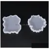 Molds Sile Mold Agate Geode Coaster For Cup Epoxy Resin Art Edge Crystal Mod Crafting Drop Delivery Jewelry Jewelry Tools Equ Dhgarden Dhbkg