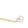 Choker Accessory Classic Long Pearl Necklace With Lock Collar Chain Trendy Versatile Simple