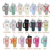 PINK Parade 40oz Quencher H2.0 Mokken Bekers Camping Reizen Autobeker Tumblers Bekers met siliconen handvat Valentijnsdag Cadeau Met 1:1 Hetzelfde logo DHL Verzending GG1221