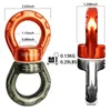 Leichte Fitnessaufstieg 30KN Carabin Universal Ring Gimbal Rotary Stecker Rotation Hängemattenschwung Spinner Seil 231221