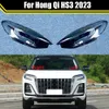 Caixa de luz de lâmpada da cabeça automática para hong qi hs3 2023 carro lente de farol de carro frontal lente tampa de vidro de vidro tampas de cobertura de vidro