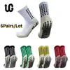 6PairSlot Ugupgrade Sports Anti Slip Soccer Socks Cotton Football Men Grip Calcetas Antideslizantes de Futbol 231220