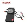 Sunglasses KAEDEK Thin Frame Rectangular Frames Tr90 Reading Glasses aluminum Magnetic Case Folding Presbyopic Eyeglasse 1 1 5 2 233Z