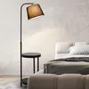 Lampadaires Nordic Minimaliste Chambre Chevet Ins Vent Lampe de table verticale Salon Étude E27USB Plateau de verre de chargement sans fil