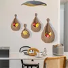 Plates Wall Vegetable Fruit Baskets Jute Hanging Basket Planters Teardrop Kitchen Decorative Centerpiece Bowl