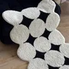 Nordic zwart wit pluche dikke stroomtapijt voor woonkamer zacht donzige bedmat non -slip rug ins style vloermatten 231221