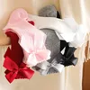 Flickor Socks Baby Ribbon Bow Sock 5 Colors High 3/4 Kne Kids Princess Socks Fit 0-4T Fine Warm Ben Baby Socks 231221