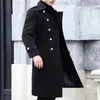 Arrival Fashion Large Autumn Winter Men Long Windbreaker Youth Woolen Coat Thick Casual Plus Size M L XL 2XL 3XL 4XL 231221