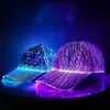 可変色LED RGB光ファイバーLEDハットコンサートバーDJパーティーネオンライトアップフラッシュサンハット野球帽子231220
