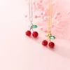 Pendants WYEAIIR 925 Sterling Silver Red Diamond Lovely Mini Cherry Fresh Student Gift Fine Jewelry Luxury Female Necklace