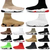 مصمم متجر جديد Sock Sock Women Mens Trainer Black Speed ​​Red Fashion Speeds 2.0 Clear Sole Socks Designers Runners Runeakers Sneakers