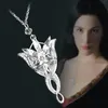 Colliers 925 argent Sterling LOTR Arwen Evenstar pendentif collier elfe princesse mode femmes collier bijoux ventilateur cadeau