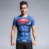 Мужские футболки Cody Lundin MMA Rashguard Мужская футболка с коротким рукавом для бега 3D Футболка с защитой от солнца Вторая кожа Быстросохнущая одежда для фитнеса и тренировок