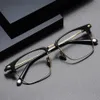 CH Cross Solglasögon Frames Designer Luxury Chromes Womens Pure Titanium Plate Eyebrow Frame Glasses Artistic Square Anti Blue Light Heart 2024 Högkvalitativ EC38