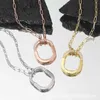 T Family Exclusive Edition Seiko U-shped Lock Pendants Diamond Necklace Designer Jewelry Personalized Fashion Interlocking Women Love Gift Box