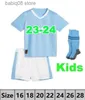 TOPS TEE 23 24 Haaland Man Citys Football Jersey 2023 2024 Fani graczy Grealish Foden Sterling Football Shirt de Bruyne Gesus Bernardo Mahrez Maillot Foot Men Kids Ki Ki